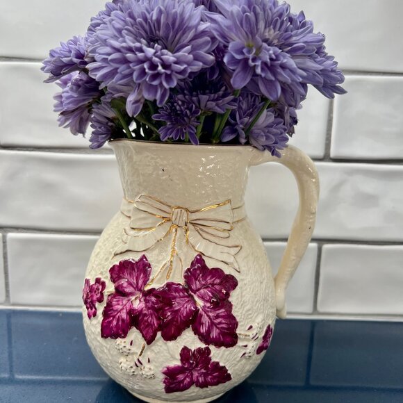 Rare Signed Avalon Faience Majolica Pitcher - Picture 2 of 10